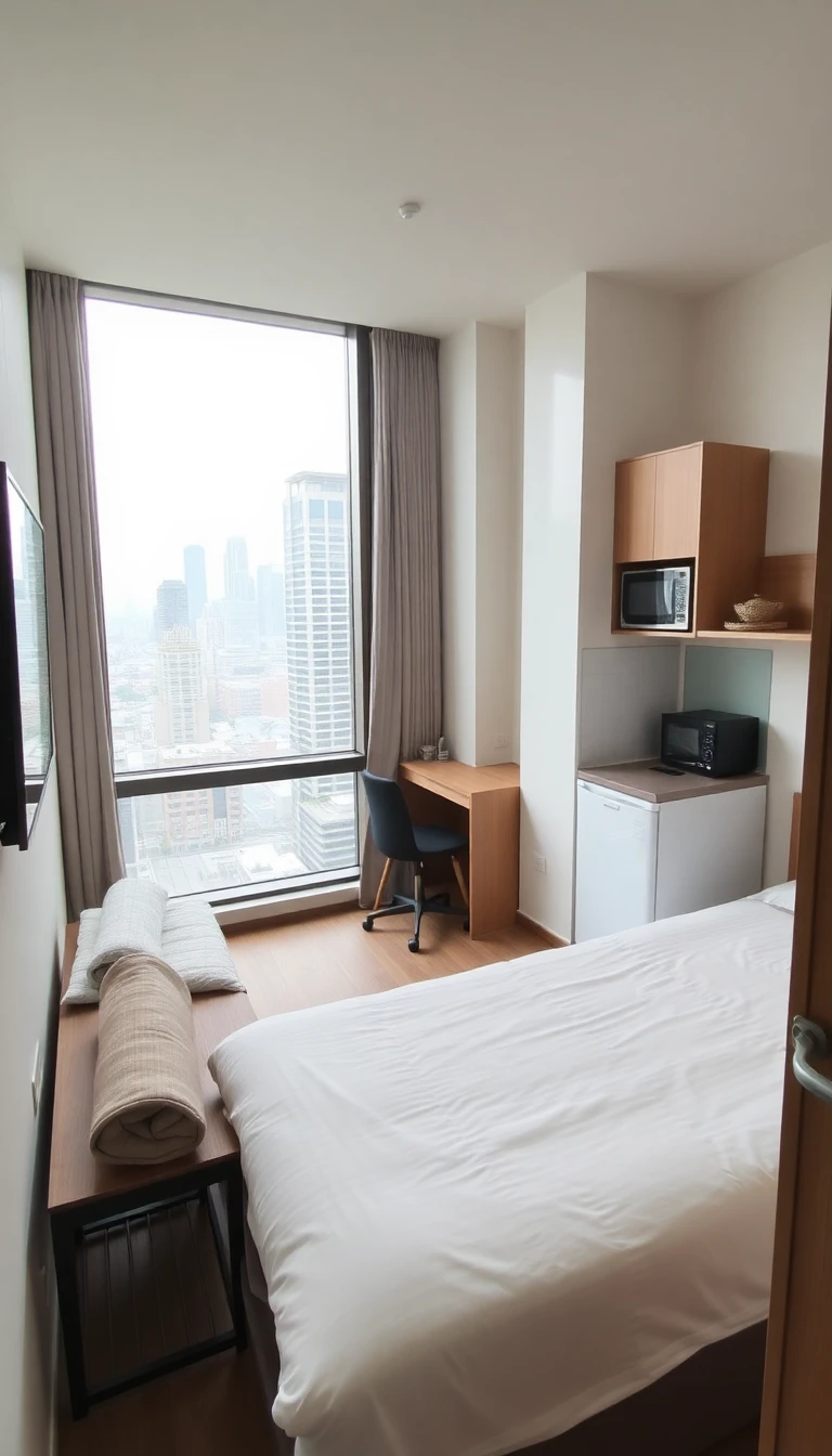 Studio meublé avec vue sur la ville